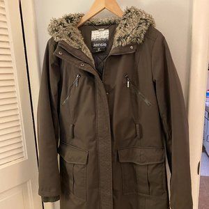 Winter Coat with Faux Fur Hood